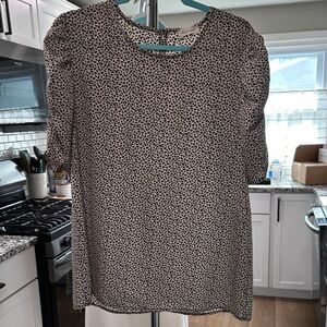 Women's Black and Tan Blouse